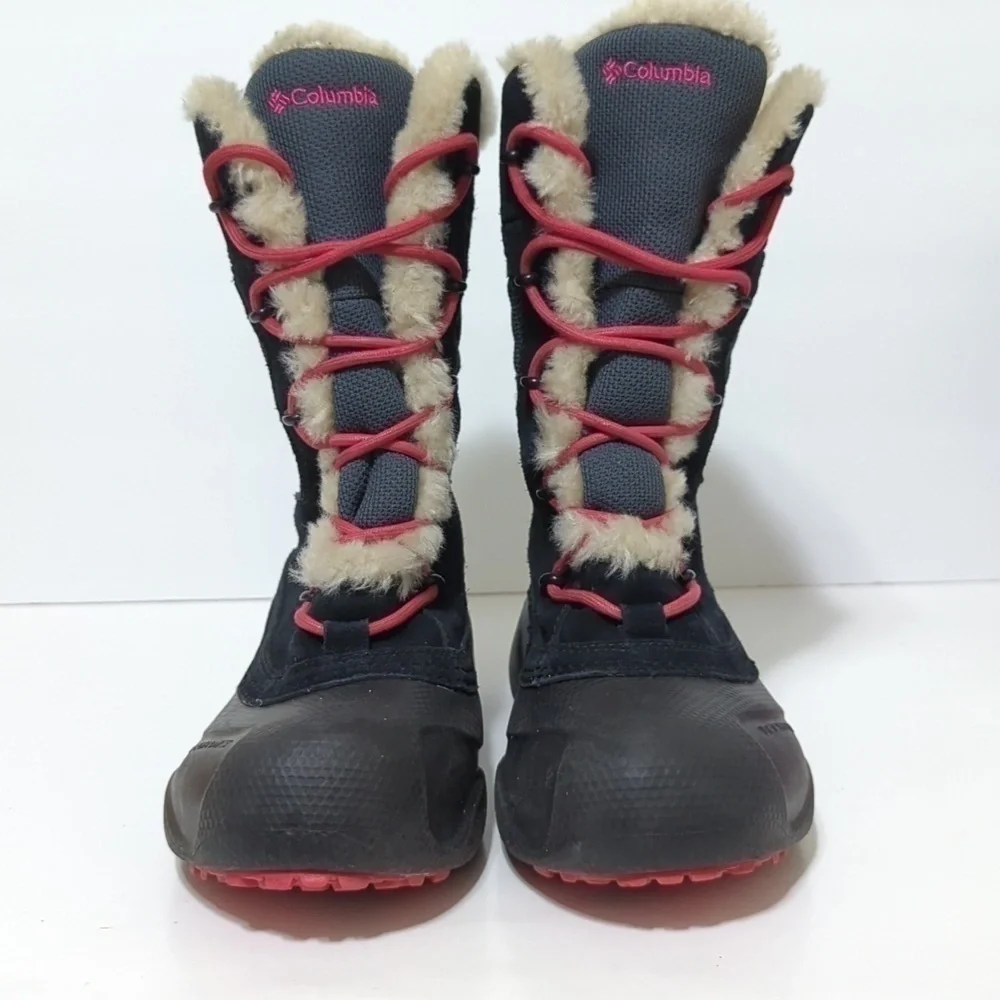 Columbia Tech Lite black/charcoal boots big girl size 5 EU 37.5